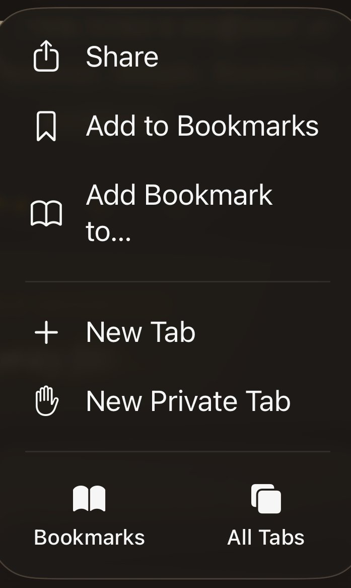 Share menu option